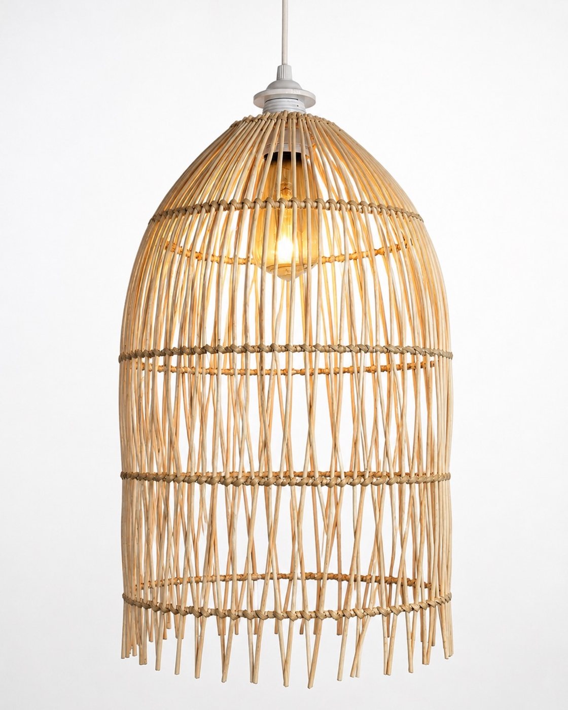 Rattan Birdcage Pendant Light