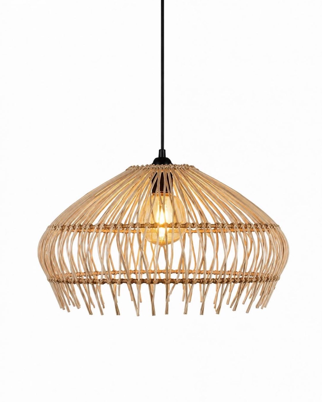 Rattan Dome Pendant Light