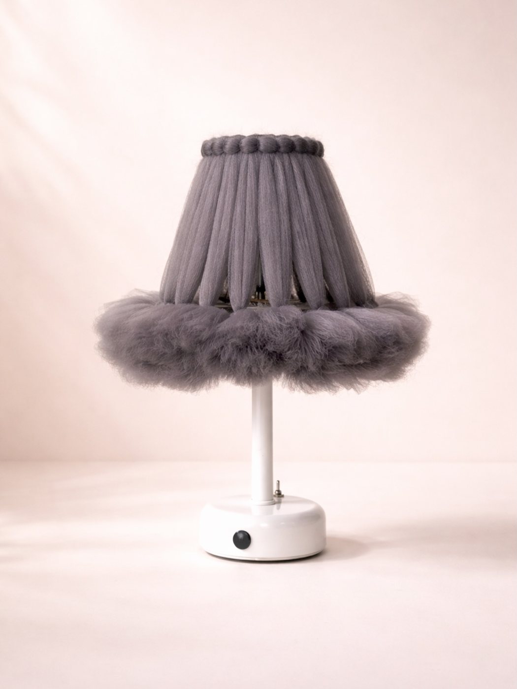 Grey Tulle Table Lamp