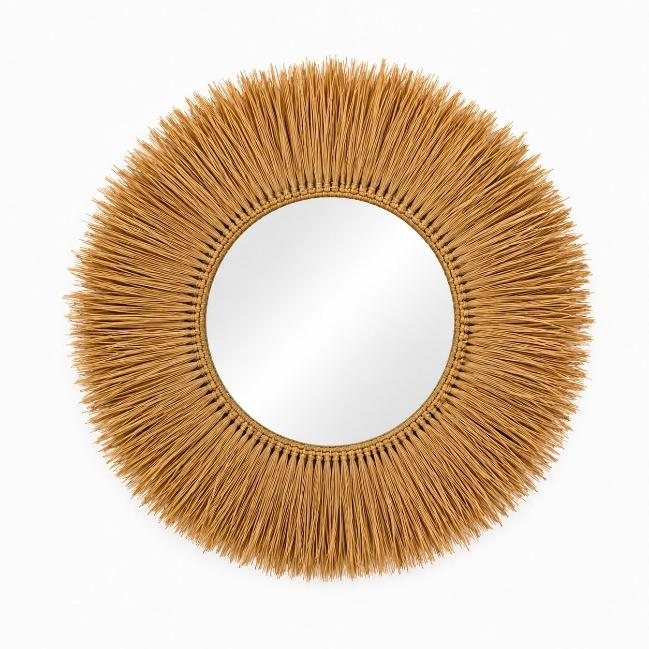 Bohemian Fringe Wall Mirror, Round