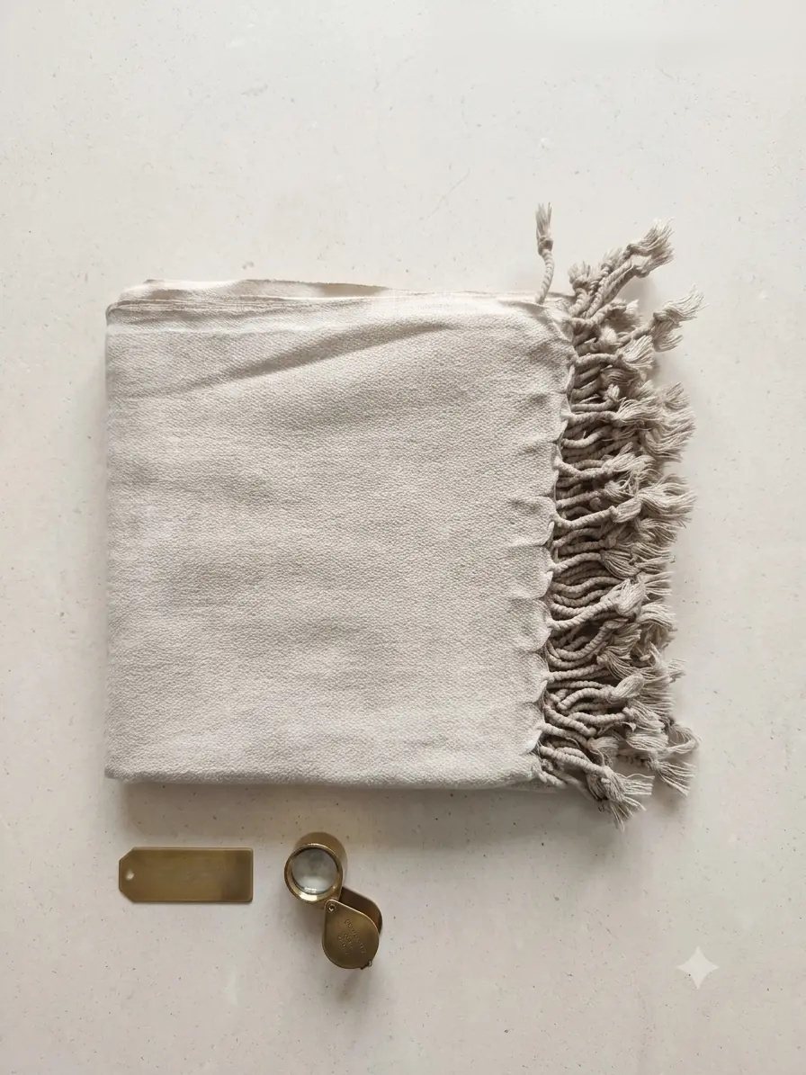 Lal Coloured Cotton-Linen Peshtemal 90x180 cm