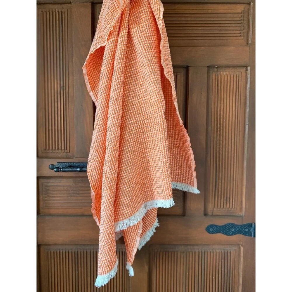 Waffle Cotton Peshtemal - Orange 90x170 cm